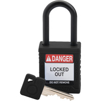 Velocity Safety Lockout Padlock, Safety Padlock, Keyed Different, Nylon, 1-1/2" Width St. Lawrence Industrial & Safety Supply