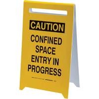 Panneau de sol “Caution Confined Space Entry In Progress”, Anglais St. Lawrence Industrial & Safety Supply