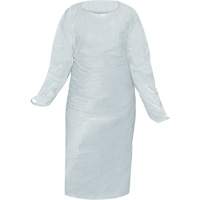 Blouse CoverMe avec passe-pouces, Taille unique, Blanc, Poly&eacute;thyl&egrave;ne St. Lawrence Industrial & Safety Supply