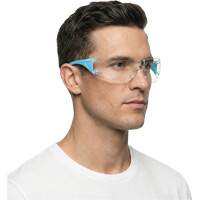 Adapt Lite Blue/White Safety Glasses, Clear Lens, Anti-Fog/Anti-Scratch, ANSI Z87+/Meets/Exceeds CSA Z94.3 St. Lawrence Industrial & Safety Supply