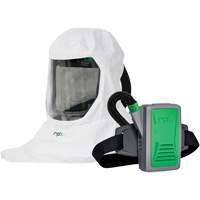 T-Link Respirator with Bump Cap, Breathing Tube, Belt-Mount & PX5 PAPR, Loose Fitting Hood & Faceshield, Lithium-Ion Battery St. Lawrence Industrial & Safety Supply