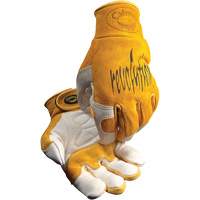 Gants de soudeur TIG/MIG de premi&egrave;re qualit&eacute; Caiman avec fermeture &agrave; boucles & crochets, Cuir de vache refendu, Taille Moyen St. Lawrence Industrial & Safety Supply