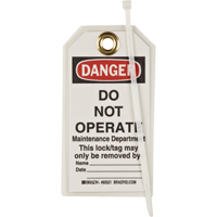 &eacute;tiquettes de verrouillage, Plastique, 3" la x 5-1/2" h, Anglais St. Lawrence Industrial & Safety Supply