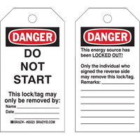 &eacute;tiquettes de verrouillage, Plastique, 3" la x 5-1/2" h, Anglais St. Lawrence Industrial & Safety Supply