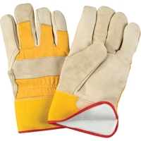 Gant pour ajusteur doubl&eacute;s pour l'hiver r&eacute;sistant &agrave; l'abrasion, Grand, Paume en Cuir fleur de vache, Doublure en Molleton de mousse St. Lawrence Industrial & Safety Supply