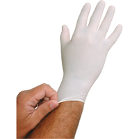 QRP BioTek&reg; Disposable Gloves, Large, Latex, 6-mil, Powder-Free, White St. Lawrence Industrial & Safety Supply