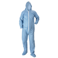 Combinaison &agrave; capuchon ignifuge Pyrolon Plus 2 avec bottes, Petit, Bleu, Tissu ignifug&eacute; St. Lawrence Industrial & Safety Supply