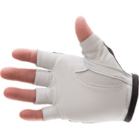 Gant droit antichoc, Petit, Paume en Ch&egrave;vre/Cuir refendu, Poignet Boucle et crochet St. Lawrence Industrial & Safety Supply