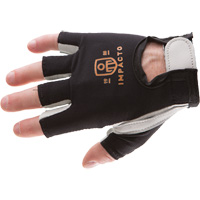 Gant droit antichoc, Petit, Paume en Ch&egrave;vre/Cuir refendu, Poignet Boucle et crochet St. Lawrence Industrial & Safety Supply