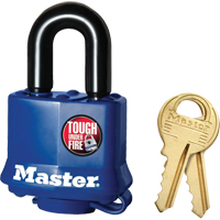 Cadenas r&eacute;sistant aux intemp&eacute;ries, Cl&eacute;s diff&eacute;rentes, Acier lamin&eacute;, Largeur de 1-9/16" St. Lawrence Industrial & Safety Supply