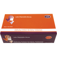 Gants calibre industriel, Moyen, Latex, Poudr&eacute;s, Blanc St. Lawrence Industrial & Safety Supply
