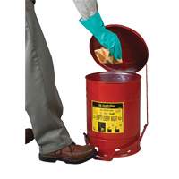 Contenants pour d&eacute;chets huileux, Homologu&eacute; FM/List&eacute; UL, 21 gal. US, Rouge St. Lawrence Industrial & Safety Supply