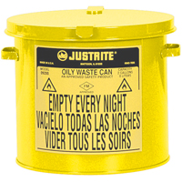 Contenants pour d&eacute;chets huileux, Homologu&eacute; FM/List&eacute; UL, 2 gal. US, Jaune St. Lawrence Industrial & Safety Supply
