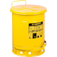 Contenants pour d&eacute;chets huileux, Homologu&eacute; FM/List&eacute; UL, 14 gal. US, Jaune St. Lawrence Industrial & Safety Supply