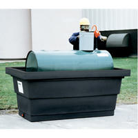 Poly-Tank&reg; Containment Unit 275 With Drain, 82.3" L x 45" W x 35.3" H, 275 US gal. Capacity St. Lawrence Industrial & Safety Supply