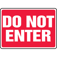 "Do Not Enter" Sign, 7" x 10", Vinyl, English St. Lawrence Industrial & Safety Supply