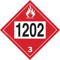 Plaque-&eacute;tiquette TMD 1202 pour liquide inflammable huile combustible, Plastique St. Lawrence Industrial & Safety Supply