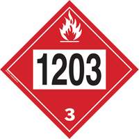 Plaque-&eacute;tiquette TMD 1203 pour liquide inflammable essence & essence-alcohol, Plastique St. Lawrence Industrial & Safety Supply