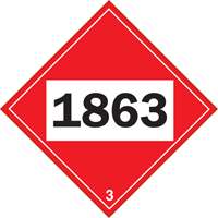 Plaque-&eacute;tiquette TMD 1863 pour liquide inflammable carburant aviation, Plastique St. Lawrence Industrial & Safety Supply