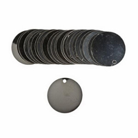 &eacute;tiquettes vierges inscriptibles pour vannes, Acier inoxydable, 1,5" dia. St. Lawrence Industrial & Safety Supply