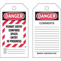 &eacute;tiquettes Confined Space, Polyester, 3" la x 5-3/4" h, Anglais St. Lawrence Industrial & Safety Supply