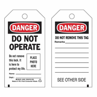 &eacute;tiquettes  Do Not Operate  autoplastifiantes, Polyester, 3" la x 5-3/4" h, Anglais St. Lawrence Industrial & Safety Supply