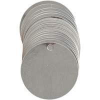 &eacute;tiquettes vierges inscriptibles pour vannes, Acier inoxydable, 2" dia. St. Lawrence Industrial & Safety Supply