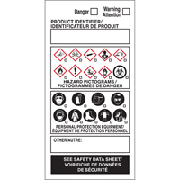OTS WHMIS Labels, Vinyl, Sheet, 4" L x 2" W St. Lawrence Industrial & Safety Supply