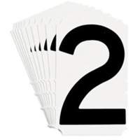 Quick-Align&reg; Individual Gothic Number and Letter Labels, 2, 4" H, Black St. Lawrence Industrial & Safety Supply