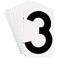 Quick-Align&reg; Individual Gothic Number and Letter Labels, 3, 4" H, Black St. Lawrence Industrial & Safety Supply