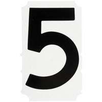 Quick-Align&reg; Individual Gothic Number and Letter Labels, 5, 4" H, Black St. Lawrence Industrial & Safety Supply