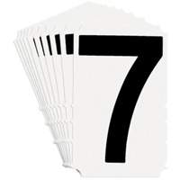 Quick-Align&reg; Individual Gothic Number & Letter Labels, 7, 4" H, Black on White St. Lawrence Industrial & Safety Supply