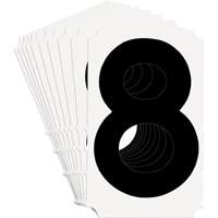 Quick-Align&reg; Individual Gothic Number and Letter Labels, 8, 4" H, Black St. Lawrence Industrial & Safety Supply