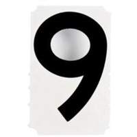 Quick-Align&reg; Individual Gothic Number and Letter Labels, 9, 4" H, Black St. Lawrence Industrial & Safety Supply
