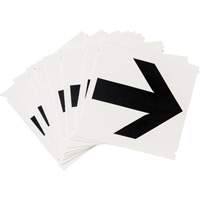 Quick-Align&reg; Individual Gothic Number and Letter Labels, Arrow Symbol, 4" H, Black St. Lawrence Industrial & Safety Supply