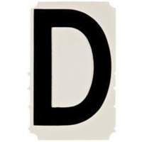 Quick-Align&reg; Individual Gothic Number and Letter Labels, D, 4" H, Black St. Lawrence Industrial & Safety Supply
