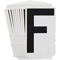Quick-Align&reg; Individual Gothic Number and Letter Labels, F, 4" H, Black St. Lawrence Industrial & Safety Supply