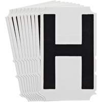 Quick-Align&reg;Individual Gothic Number and Letter Labels, H, 4" H, Black St. Lawrence Industrial & Safety Supply