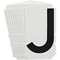 Quick-Align&reg;Individual Gothic Number and Letter Labels, J, 4" H, Black St. Lawrence Industrial & Safety Supply