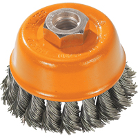 Brosse &agrave; fils nou&eacute;s torsad&eacute;s, 3" dia. x 5/8"-11 arbre St. Lawrence Industrial & Safety Supply