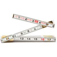 R&egrave;gle de maçon Red End, 6' lo, Bois, Graduations de 1/16" St. Lawrence Industrial & Safety Supply