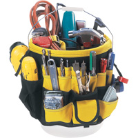 Organisateur pour seau &agrave; outils, 6" lo x 11" la x 12" h, Nylon, Noir/Jaune St. Lawrence Industrial & Safety Supply