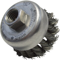 Knotted Wire Wheel Cup Brushes, 2-3/4" Dia. x 5/8"-11 Arbor St. Lawrence Industrial & Safety Supply