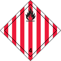 TDG Shipping Labels, Class 4.1, Flammable Solids, Paper St. Lawrence Industrial & Safety Supply