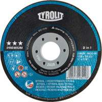 Rondeller Depressed Centre Grinding Wheel, 4-1/2", 36 Grit, 7/8", 13300 RPM, Type 29 St. Lawrence Industrial & Safety Supply
