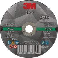 Silver Cut-Off Wheel, 3" x 0.06", 3/8"-24 Arbor, Type 1, Ceramic, 25645 RPM St. Lawrence Industrial & Safety Supply