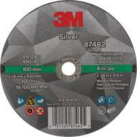 Silver Cut-Off Wheel, 4" x 0.06", 3/8"-24 Arbor, Type 1, Ceramic, 19100 RPM St. Lawrence Industrial & Safety Supply