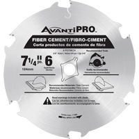 AvantiPro Cutting Saw Blade, 7-1/4", 6 Teeth, Fibre Cement Use St. Lawrence Industrial & Safety Supply