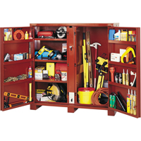 Armoire &agrave; tablettes Jobsite, Acier, 47,5 pi³, Rouge St. Lawrence Industrial & Safety Supply