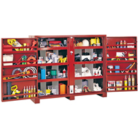 Armoire &agrave; tablettes Jobsite, Acier, 49 pi³, Rouge St. Lawrence Industrial & Safety Supply